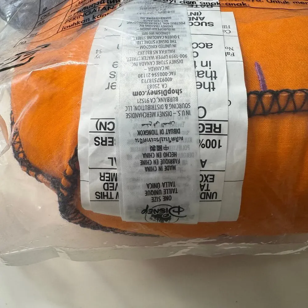 NWT DISNEY PARKS Hey Pumpkin Mickey Head Pillow Orange Halloween